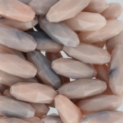 Faceted synthetic Olive 24x10 mm Marbled imitation Pink x1