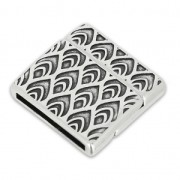 Magnetic clasp peacock pattern 24mm for 20mm Lace Antique Silver Plating x1|raw }}