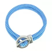 Toggle clasp for 5mm cord Antique Silver Plating x1