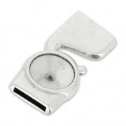 Hook and eye clasp for 5mm and rivoli 1122 12 mm lace Antique Silver Plating x1|raw }}