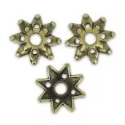bead cap Flower-shaped  9mm bronze x8