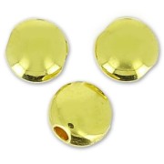 Flat Pucks 5.5mm fine Gold plated x6