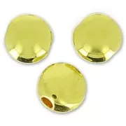 Flat Pucks 5.5mm fine Gold plated x6