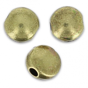 Flat Pucks 5.5mm bronze tone x6