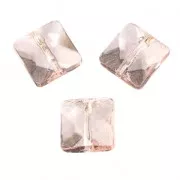 Faceted square 10mm Light Rose x10