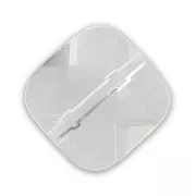 Faceted square 10mm Crystal x1