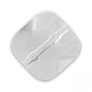 Faceted square 10mm Crystal x1