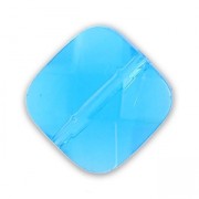 Faceted square 10mm Dark Aquamarine x1|raw }}