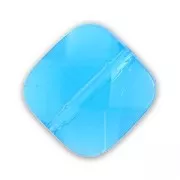 Faceted square 10mm Dark Aquamarine x1