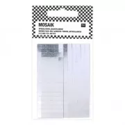 Set with 408 square mosaic tiles in glas 5x5 mm self adhesive x1