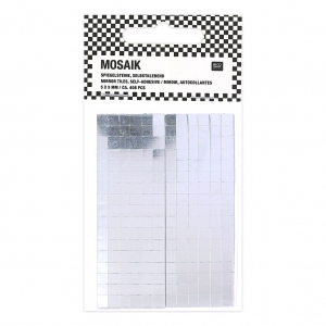 Set with 408 square mosaic tiles in glas 5x5 mm self adhesive x1