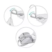 Set with 7 flat cuff bracelets in aluminium 15x1,5 cm