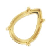 Cabochon setting PureCrystal 4320 Pear-shaped 10x7mm gold tone