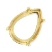 Cabochon setting PureCrystal 4320 Pear-shaped 10x7mm gold tone
