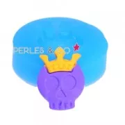 Mini silicon mold 25,9x19,1mm skull with crown