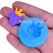 Mini silicon mold 25,9x19,1mm skull with crown