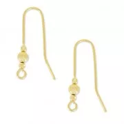 Hippy Earwires Old fine Gold plated x2