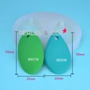 Mini silicon mold oval and drop pendant 55x32 mm