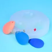 Mini silicon mold 3 drops pendants 28x20 mm