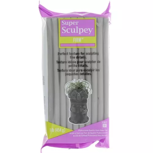Oven Bake clay Super Sculpey Firm 454 gr Gray