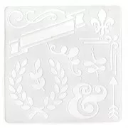 Heatwave pen stencil - 17,8x17,8 cm Ornament