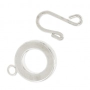 Clasp Hook 15mm Silver colored x1|raw }}