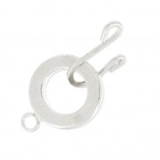 Clasp Hook 15mm Silver colored x1