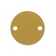 Round spacer 2 holes in plexiglas 15 mm Gold Opaque x1