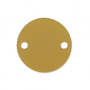 Round spacer 2 holes in plexiglas 15 mm Gold Opaque x1