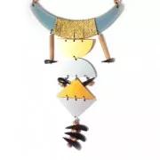 Round spacer 2 holes in plexiglas 15 mm Gold Opaque x1