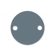 Round spacer 2 holes in plexiglas 15 mm Grey Transparent x1|raw }}