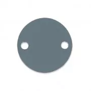 Round spacer 2 holes in plexiglas 15 mm Grey Transparent x1