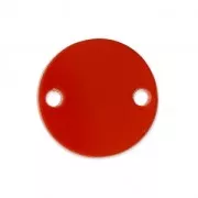 Round spacer 2 holes in plexiglas 15 mm Red half-opaque x1