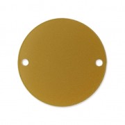 Round spacer 2 holes in plexiglas 20 mm Gold Opaque x1