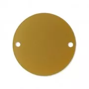 Round spacer 2 holes in plexiglas 20 mm Gold Opaque x1