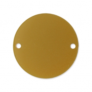 Round spacer 2 holes in plexiglas 20 mm Gold Opaque x1