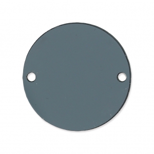 Round spacer 2 holes in plexiglas 20 mm Transparent Grey x1