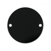 Round spacer 2 holes in plexiglas 20 mm Black Opaque x1