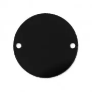 Round spacer 2 holes in plexiglas 20 mm Black Opaque x1