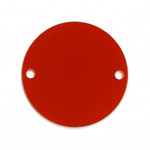 Round spacer 2 holes in plexiglas 20 mm Red Half-opaque x1