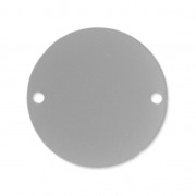 Round spacer 2 holes in plexiglas 20 mm Silver Opaque x1|raw }}