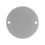 Round spacer 2 holes in plexiglas 20 mm Silver Opaque x1