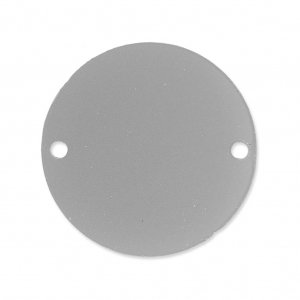 Round spacer 2 holes in plexiglas 20 mm Silver Opaque x1