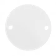 Round spacer 2 holes in plexiglas 25 mm Crystal x1