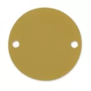 Round spacer 2 holes in plexiglas 25 mm fine Gold x1