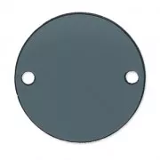 Round spacer 2 holes in plexiglas 25 mm Transparent Grey x1
