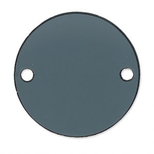 Round spacer 2 holes in plexiglas 25 mm Transparent Grey x1