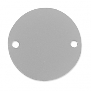 Round spacer 2 holes in plexiglas 25 mm Silver Opaque x1