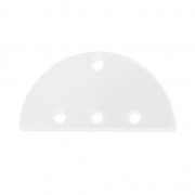 Half-disc spacer 3 ranks in plexiglas 12x25 mm Crystal x1|raw }}