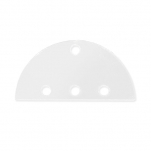 Half-disc spacer 3 ranks in plexiglas 12x25 mm Crystal x1